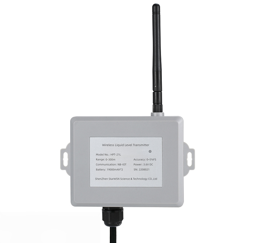 Battery Powered Nb-IoT Remote Wireless Static Pressure 0-300m Water Liquid Fuel Level Monitoring Solution
