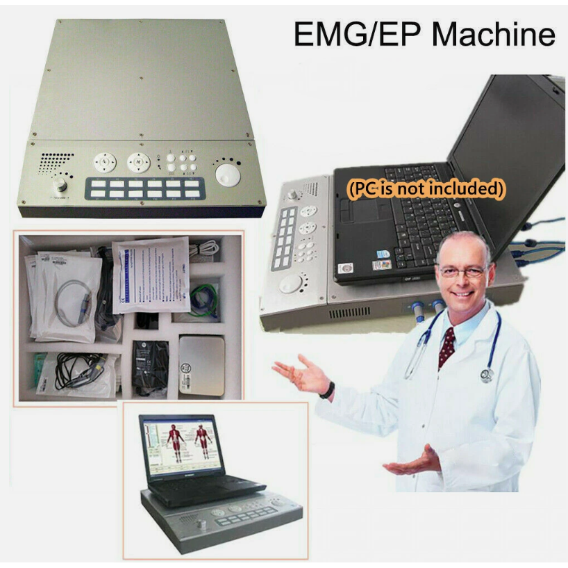 Electromyography Machine 4 Channel Emg/Ep for Clinical Nerve Conduction and Muscle Detection Equipment