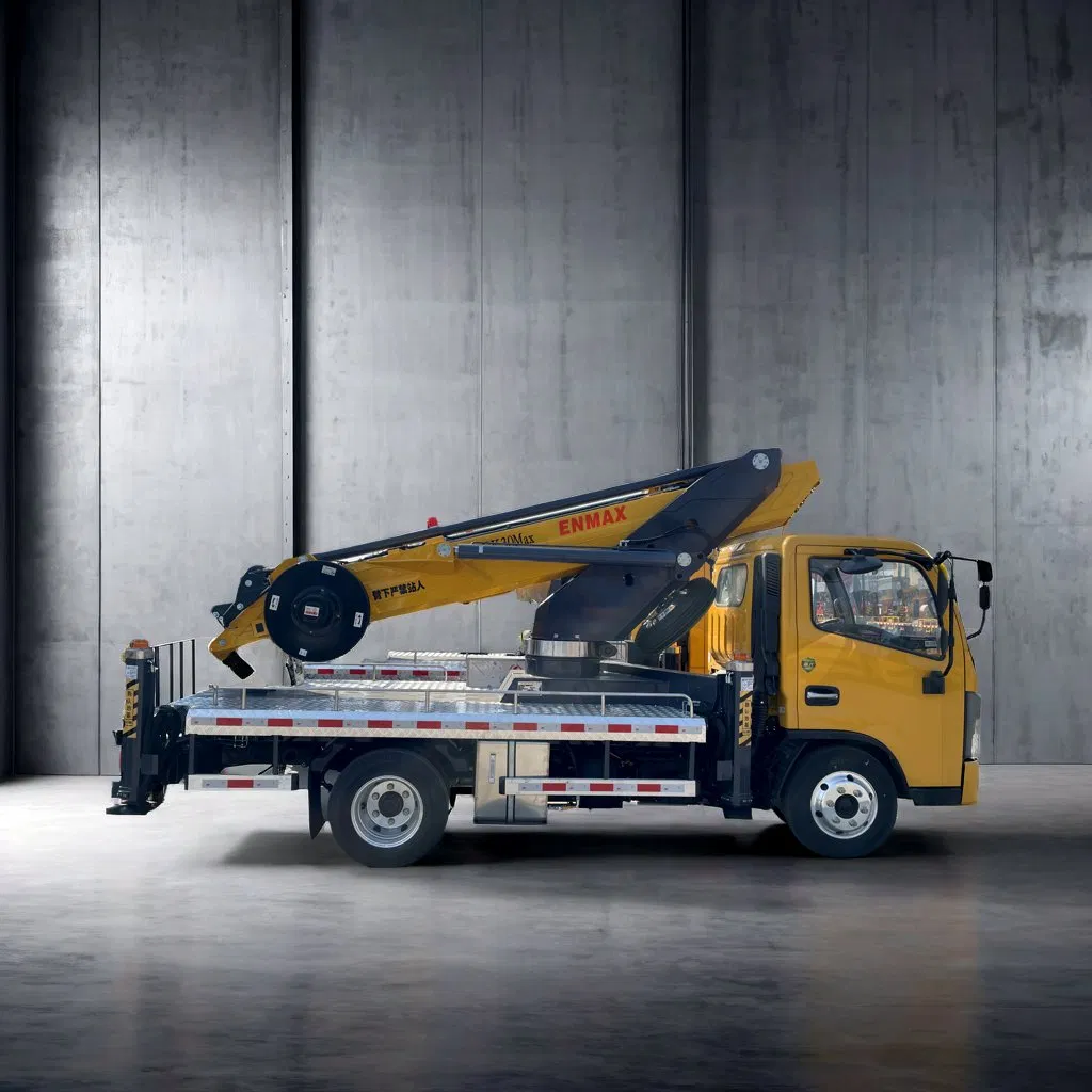 ISO9001 Hydraulic Telescopic Boom Work Platform Heavy-Duty Aerial Work Vehicle Folding Arm High Technology Aerial Platform