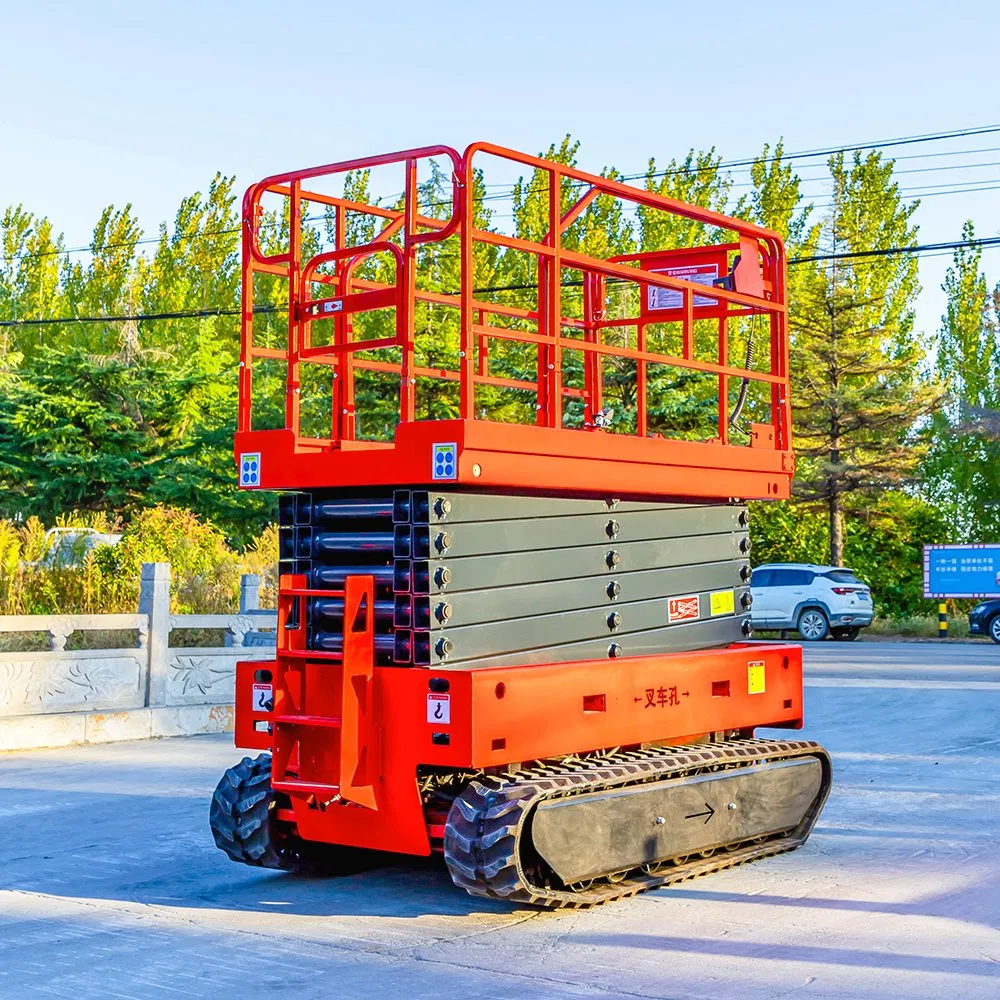 Durable 10m Electric Scissor Lift Platform for Rough Terrain with Hydraulic Lifting Technology