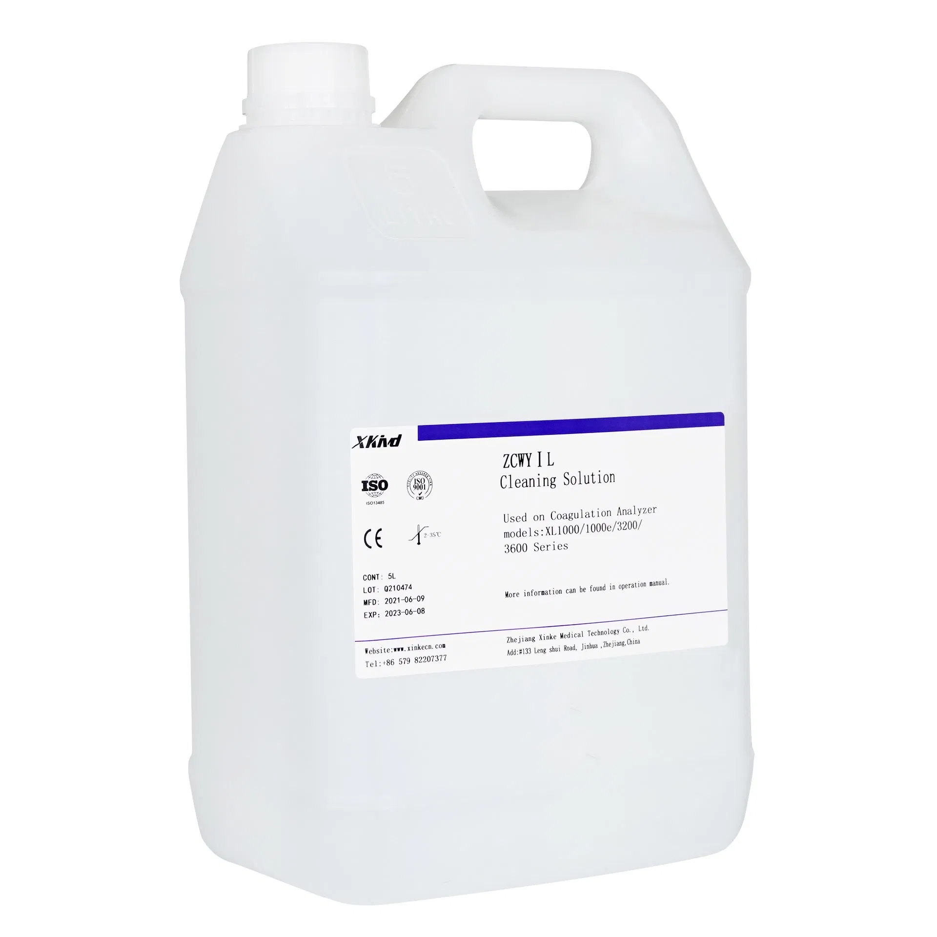 Cleaning Solution II for Analyzer of Zonci XL1000/1000e/3200/3600 Coagulation Analyzer for Hospital Equipment
