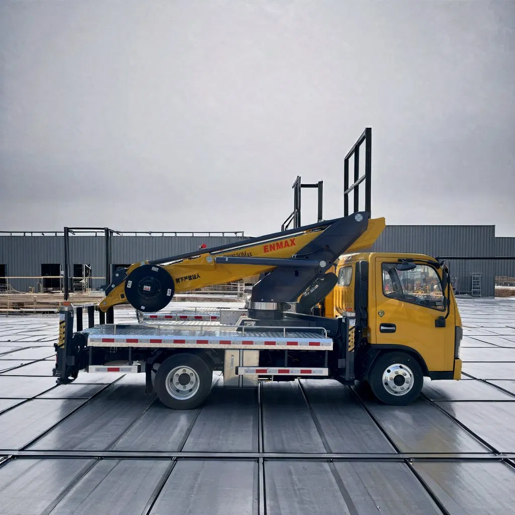 ISO9001 Hydraulic Telescopic Boom Work Platform Heavy-Duty Aerial Work Vehicle Folding Arm High Technology Aerial Platform