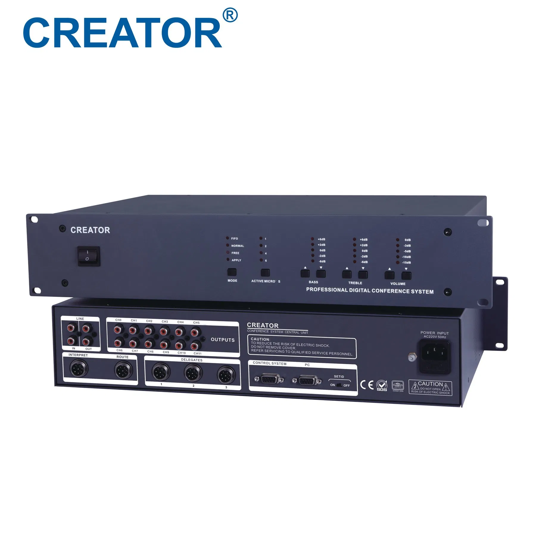 Creator Conference System Host Microphone Controller Digital Conferencing Equipment
