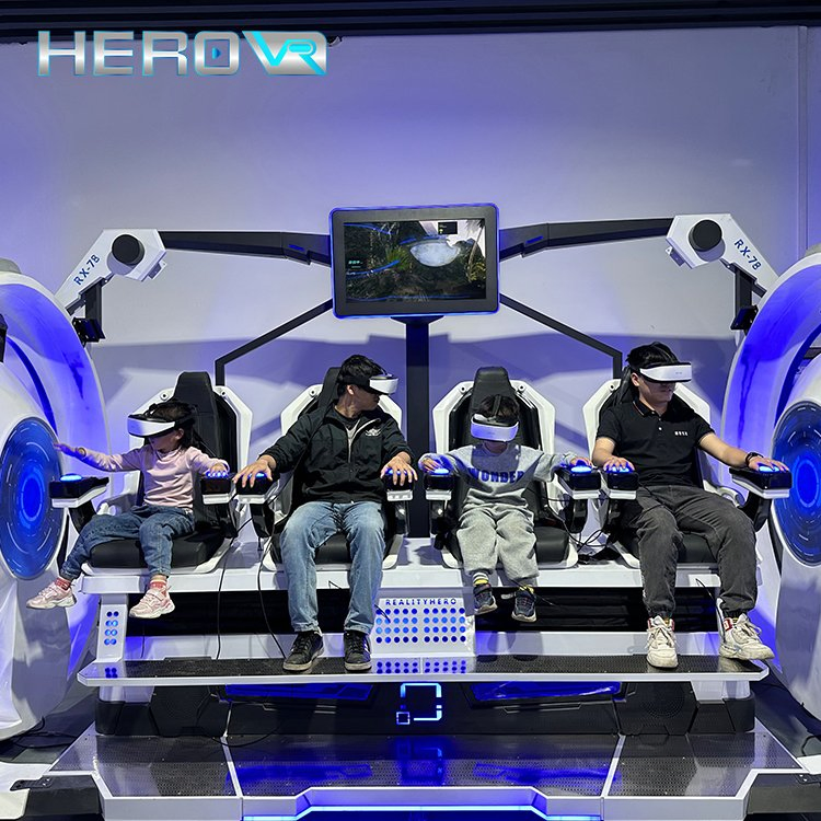 Herovr Amusement Park Technology 9d Virtual Reality Cinema Equipment 4 Seats 9d Vr Machine for Sale