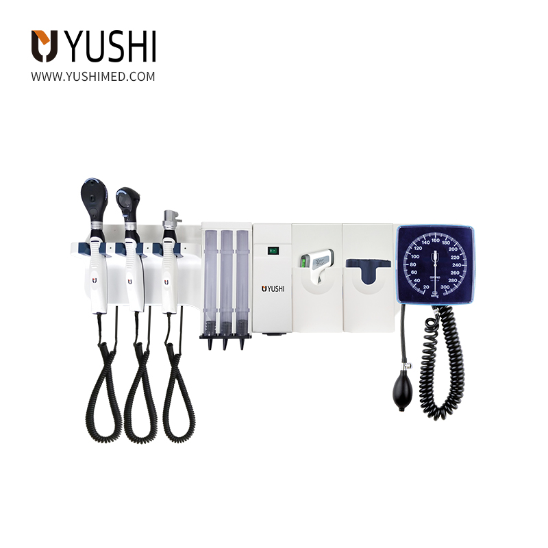 ENT General Diagnostic Set Clinical Diagnostic Equipment Integrated Wall System White+Black Electric 1 Year Warranty CE