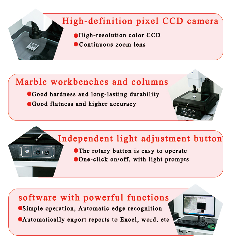 High Accuracy Optical Vision Image Video Measuring System Quality Inspection With 1 Year Warranty