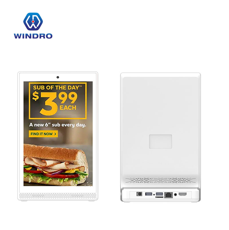 L Shape Vertical LCD Display Touch Android Tablet 10.1 Inch Desktop Digital Signage Screen for Customer Feedback Ordering System
