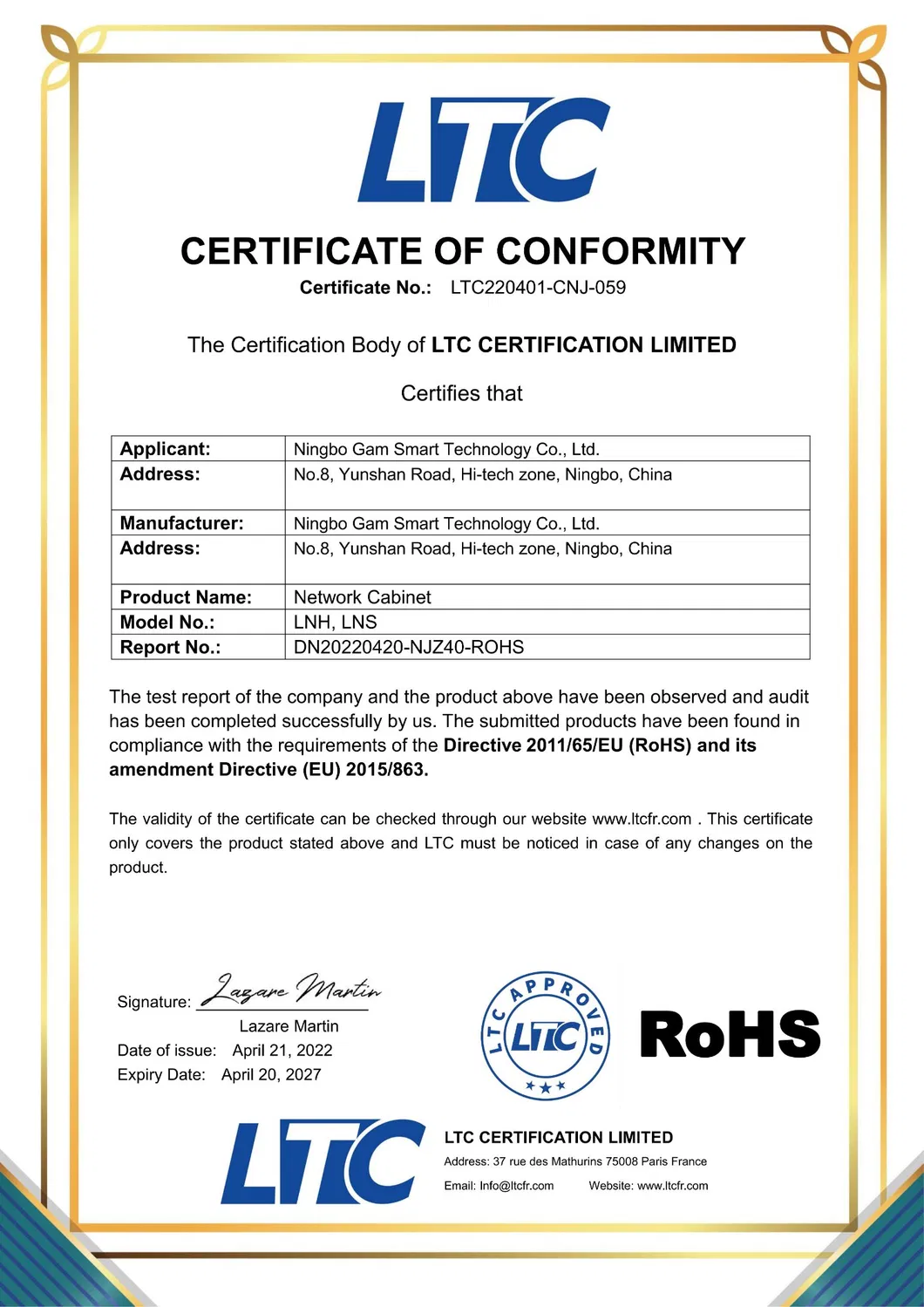 Certification 6