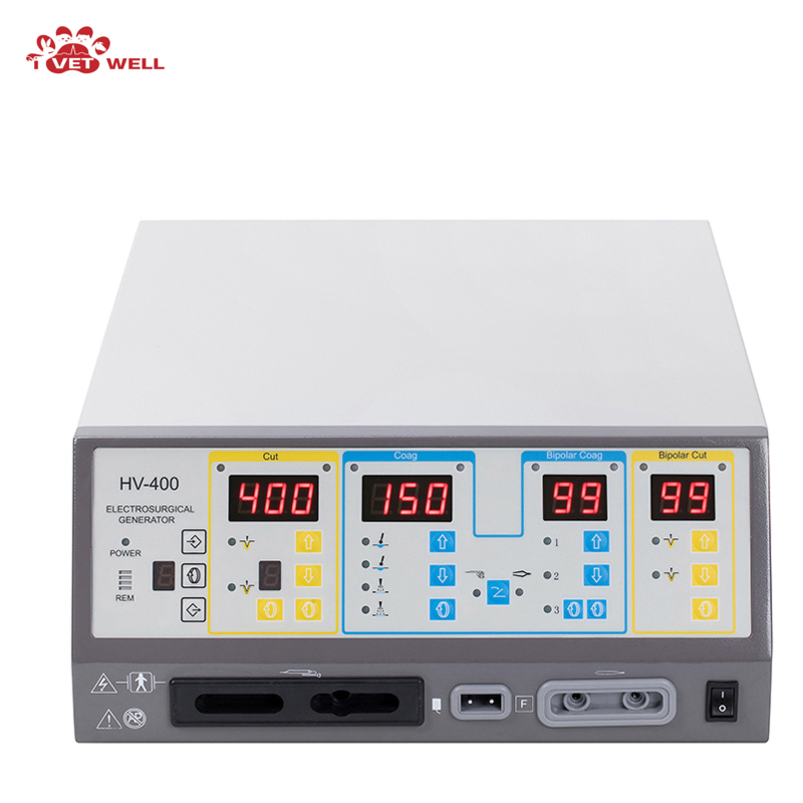 Digital Control System Esu Veterinary Surgery Equipment High Power 400W Esu Veterinary Electrosurgical Unit