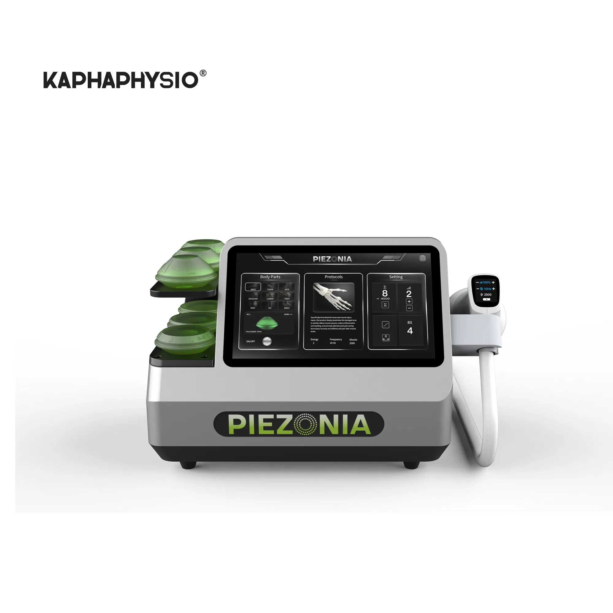 Kaphaphysio Piezonia Clinical Eswt Shockwave Therapy Equipment Piezoelectric Device for Pain Therapy