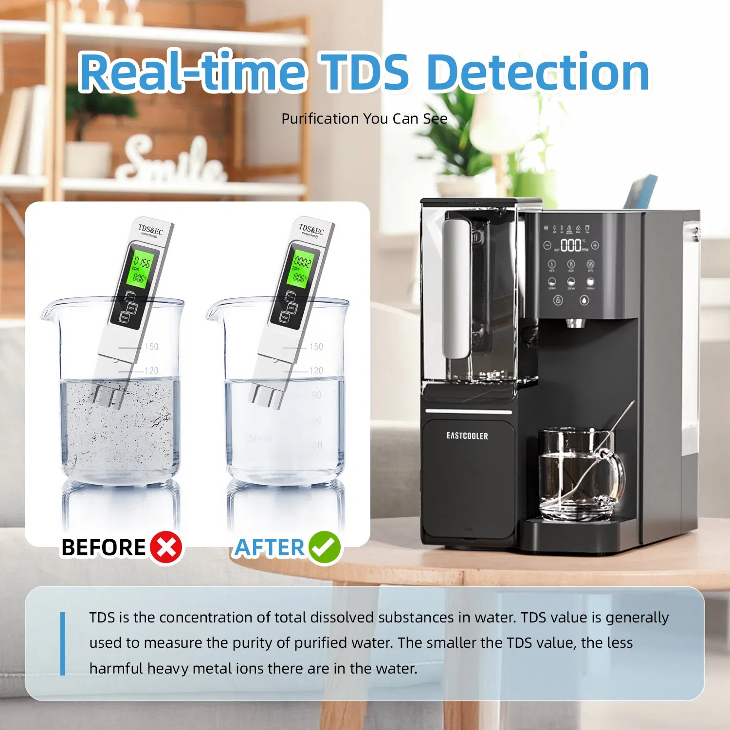 Advanced UV Countertop Water Filter System with TDS Monitoring