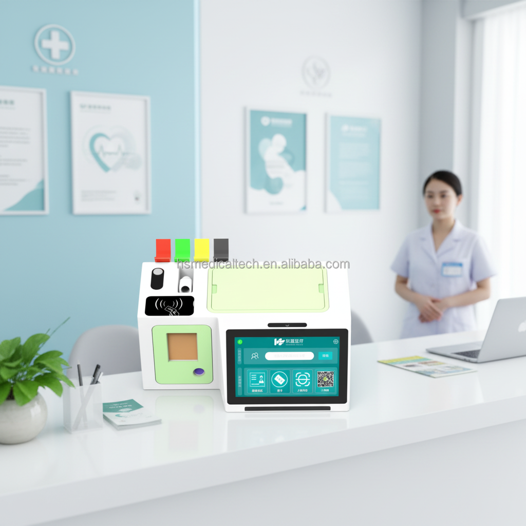 Huasheng Medical Real-time Advanced AI Assessment Portable Android Digital Telemedicine BMI Scale Healthcare Kiosk HS-S10