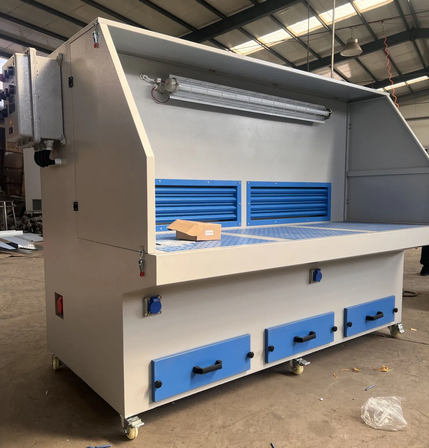 Explosion Proof Downward Suction Workbench and Dry Grinding Dust Collection Platform, Capable of Handling Flammable and Explosive Dust