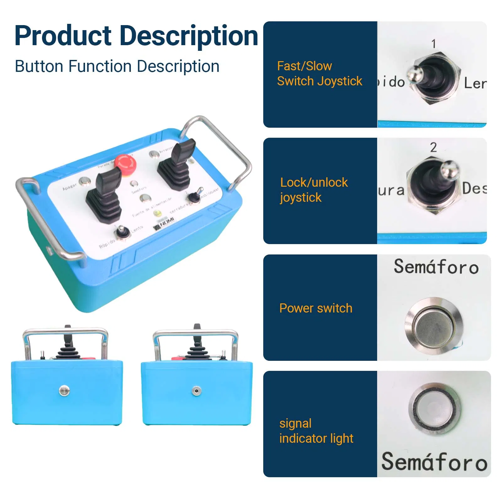 Mobile Crane Hydraulic Control System Wireless Joystick Remote for Industrial Engineering
