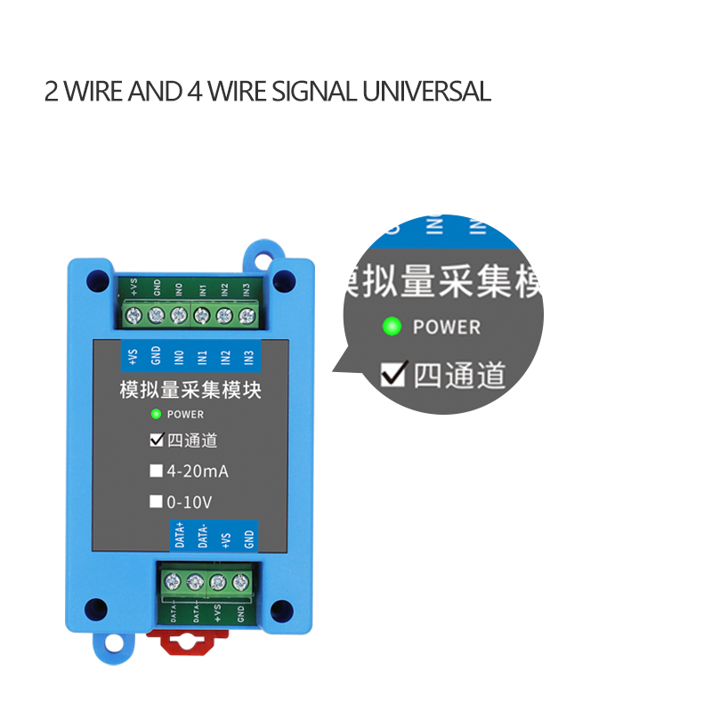 TD-300X Series 4-Channel Analog Data Acquisition Module 4-20mA 0-10V RS485 MODBUS RTU For Industrial Automation