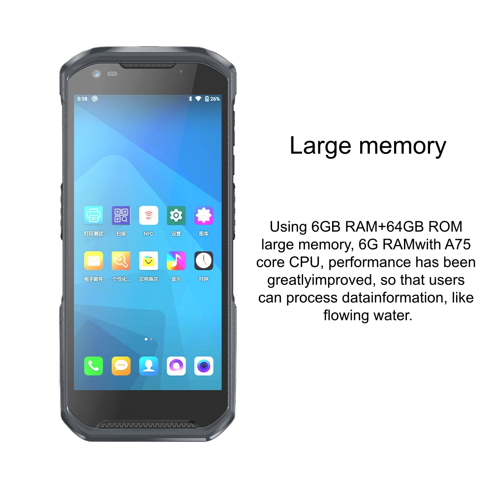 F505 Data Capture PDA: 1D/2D Barcode + NFC, Octa-Core + IP66 5200mAh Perfect for Logistics &amp; Inspection Retail &amp; Inventory