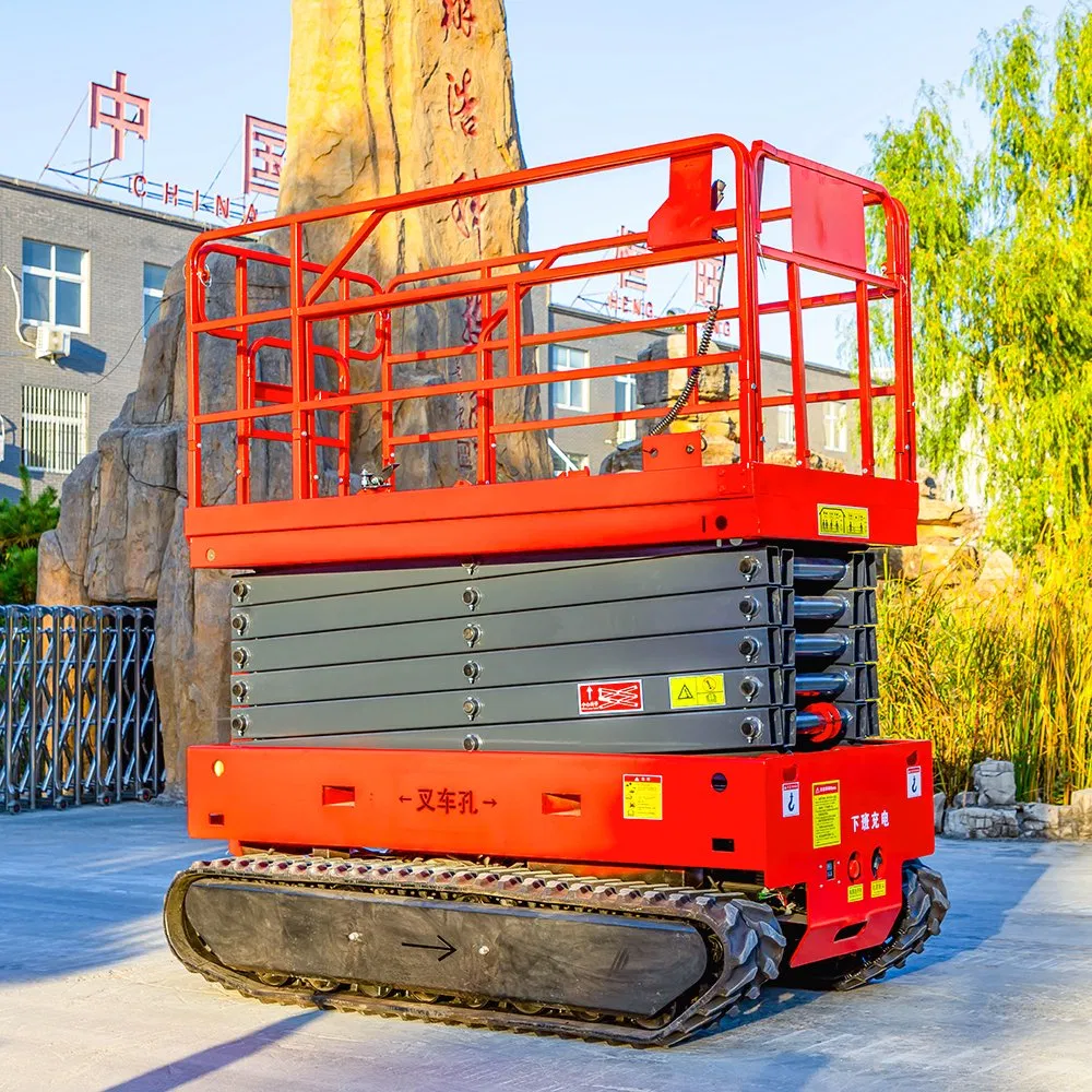 Durable 10m Electric Scissor Lift Platform for Rough Terrain with Hydraulic Lifting Technology