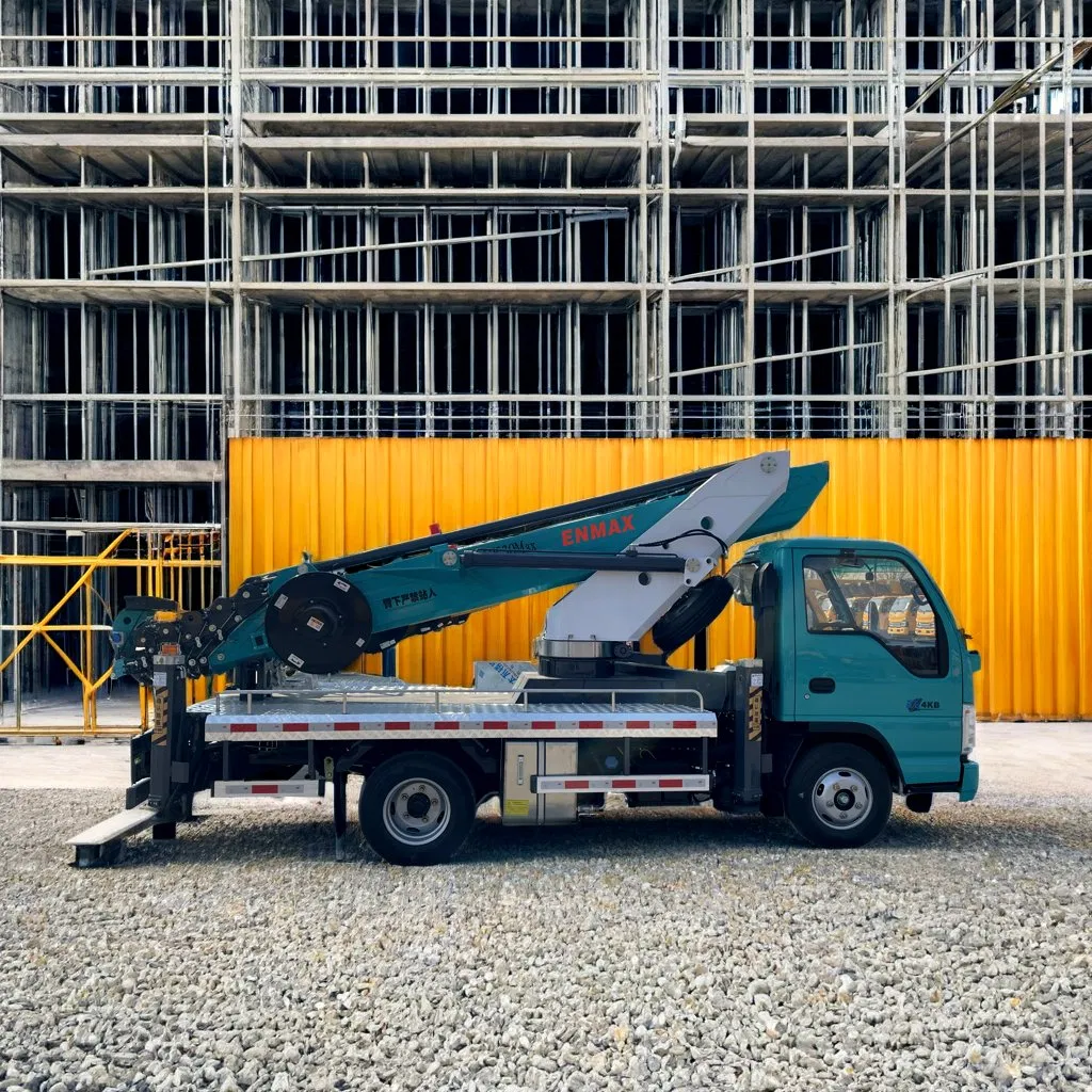 ISO9001 Hydraulic Telescopic Boom Work Platform Heavy-Duty Aerial Work Vehicle Folding Arm High Technology Aerial Platform