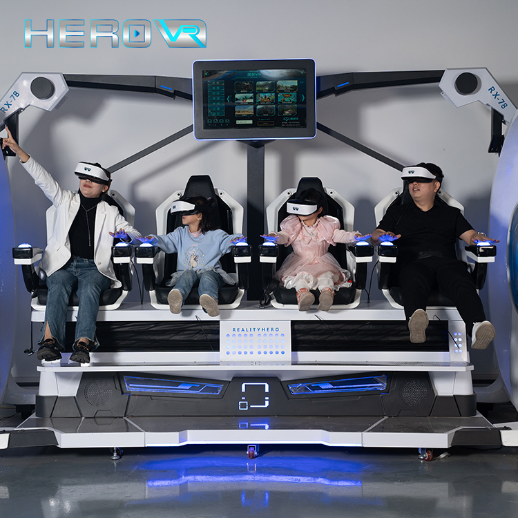 Herovr Amusement Park Technology 9d Virtual Reality Cinema Equipment 4 Seats 9d Vr Machine for Sale