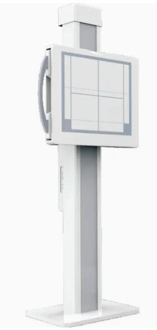 Digital Radiography System with Two Motorized Upright Columns for Patient Positioning
