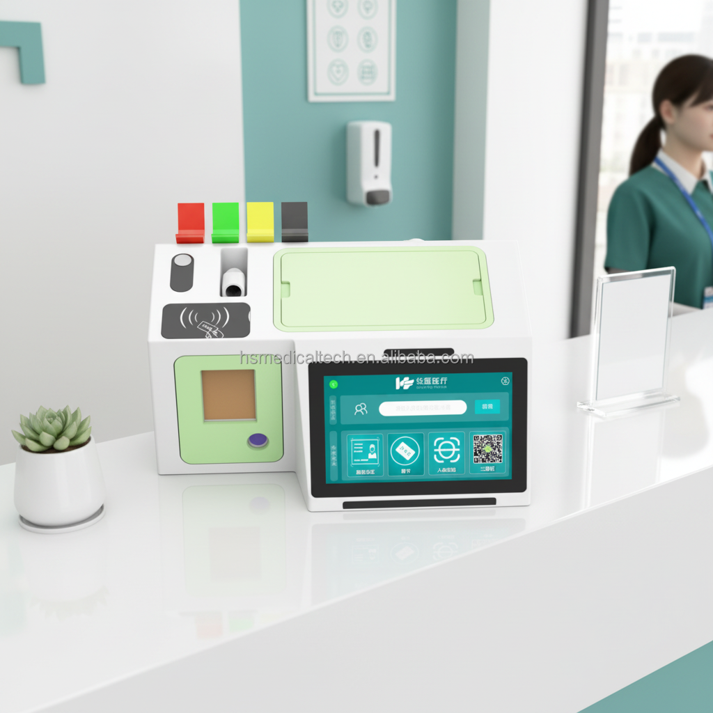 Huasheng Medical Real-time Advanced AI Assessment Portable Android Digital Telemedicine BMI Scale Healthcare Kiosk HS-S10