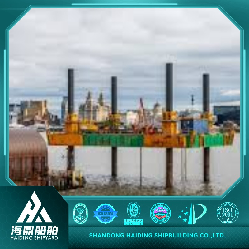 Offshore Jack-up Platform for Shallow Waters, Offering a Stable Workbench for Marine Coastal Survey and Data Collection Jack up Barge