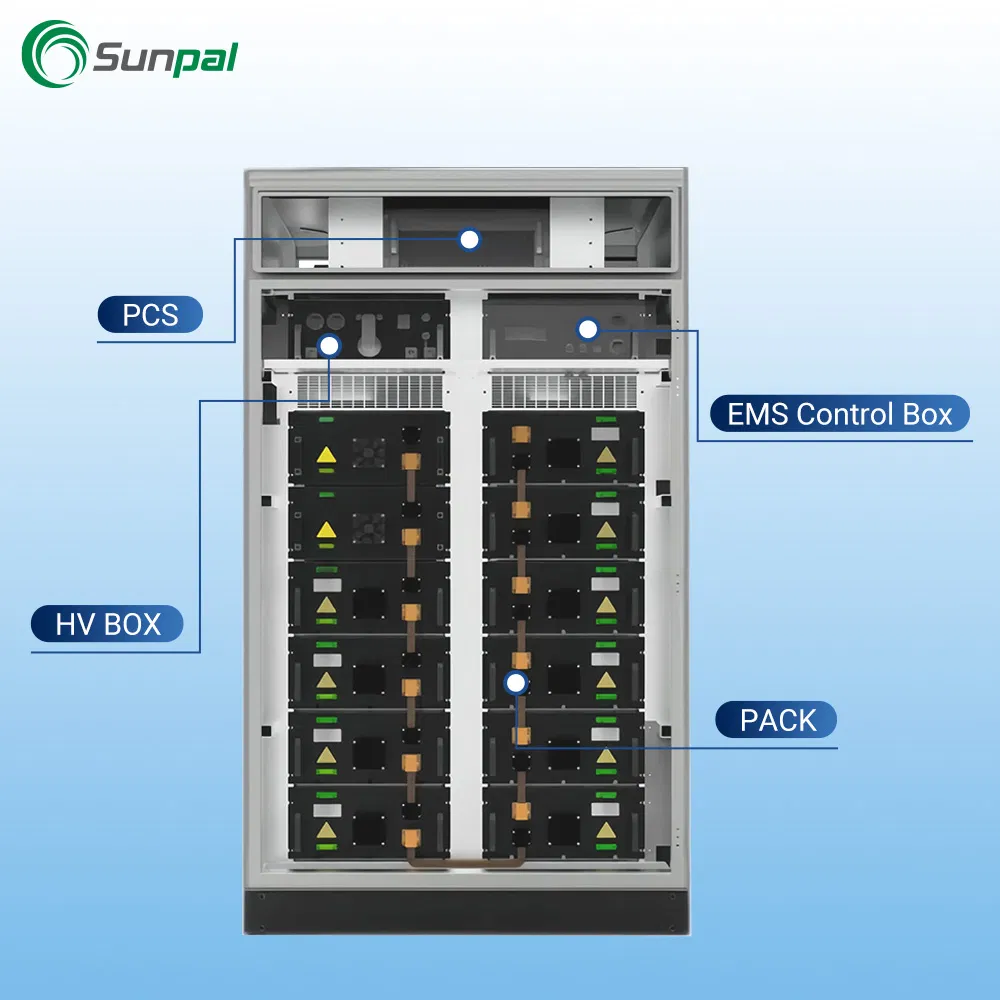 Sunpal Solar Panel Battery Cabinet 101Kwh 50Kva Lithium Battery Management System