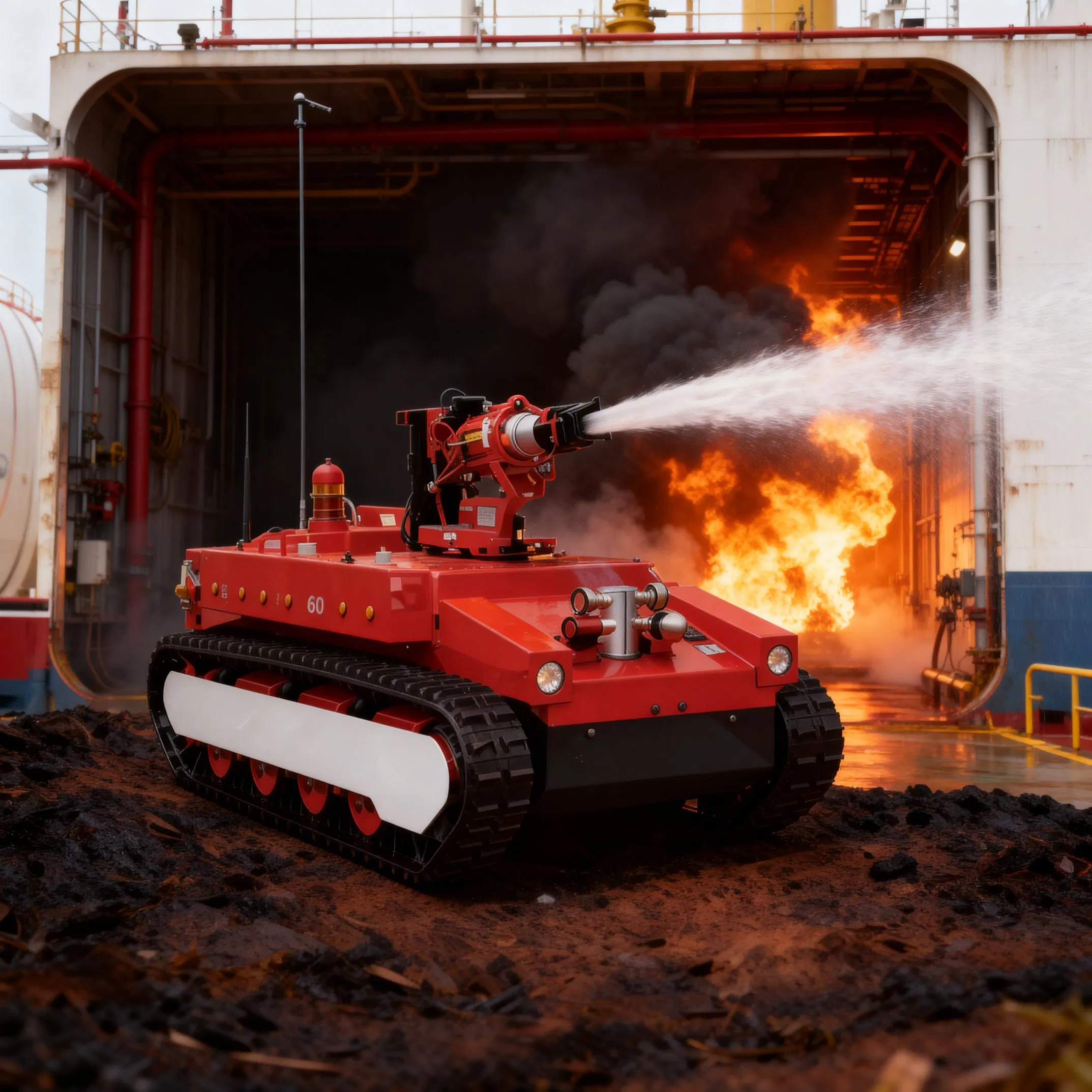 Remote Controlled Fire Response Ugv for Chemical Plant Inspection