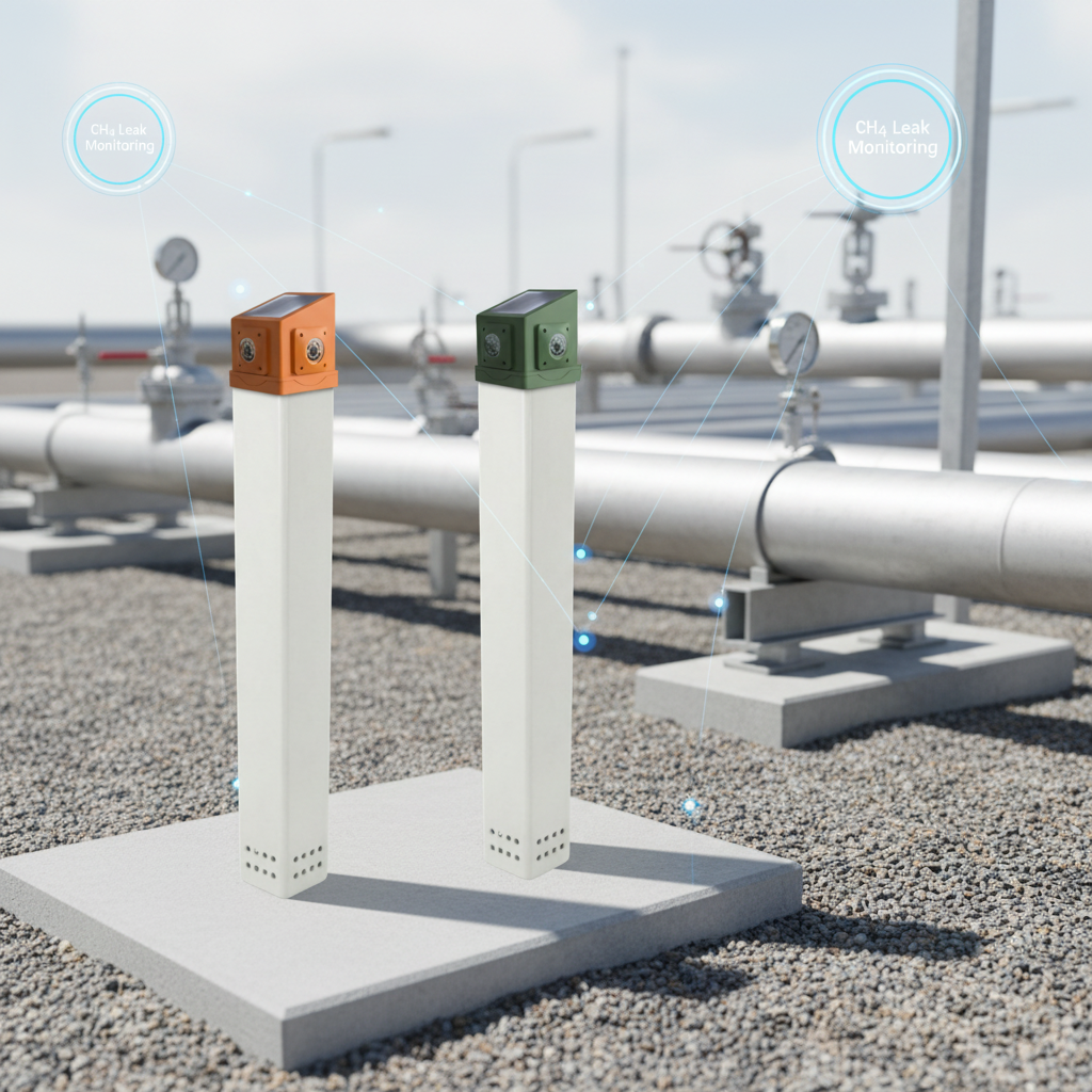AI Beidou GPS system Pile-type Pipe Line Internet CH4 IoT Perception Algorithm Combustible Gas Leakage Monitor Terminal 3.7V