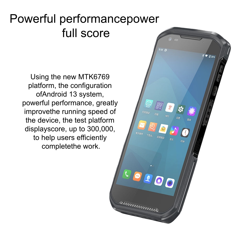 F505 Data Capture PDA: 1D/2D Barcode + NFC, Octa-Core + IP66 5200mAh Perfect for Logistics &amp; Inspection Retail &amp; Inventory