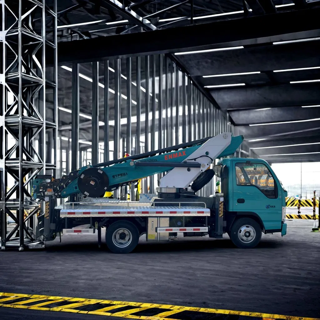 ISO9001 Hydraulic Telescopic Boom Work Platform Heavy-Duty Aerial Work Vehicle Folding Arm High Technology Aerial Platform