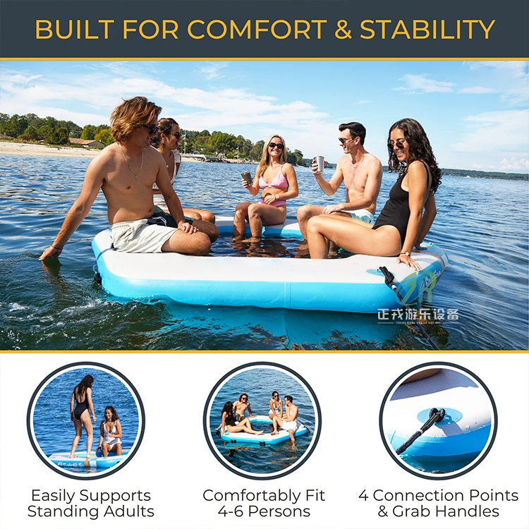 Custom PVC Hexagon Water Inflatable Floating Platform for Leisure