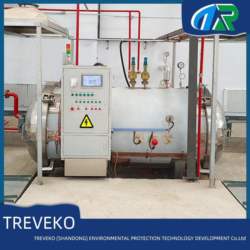 Professional Horizontal Steam Sterilizer Equipment for Clinical Waste Sterilization