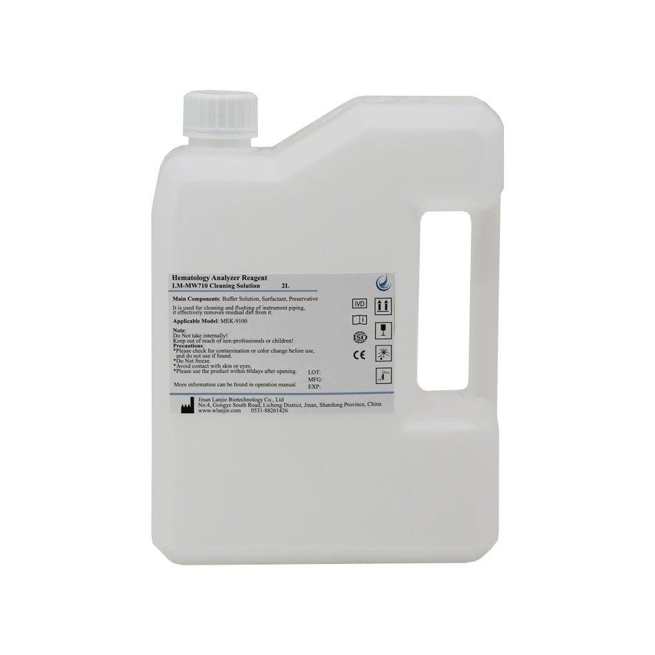 Clinical Laboratory Hematology 5DIFF Analyzer MEK9100 710 Cleaning Solution 2L With ISO Certified