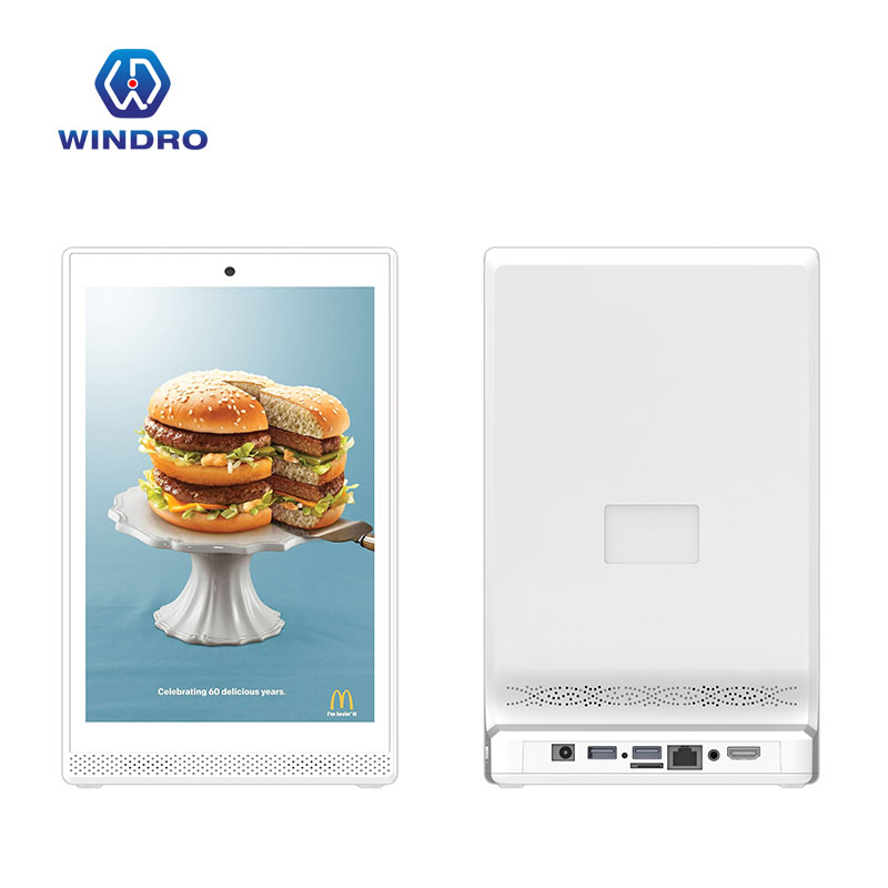 L Shape Vertical LCD Display Touch Android Tablet 10.1 Inch Desktop Digital Signage Screen for Customer Feedback Ordering System