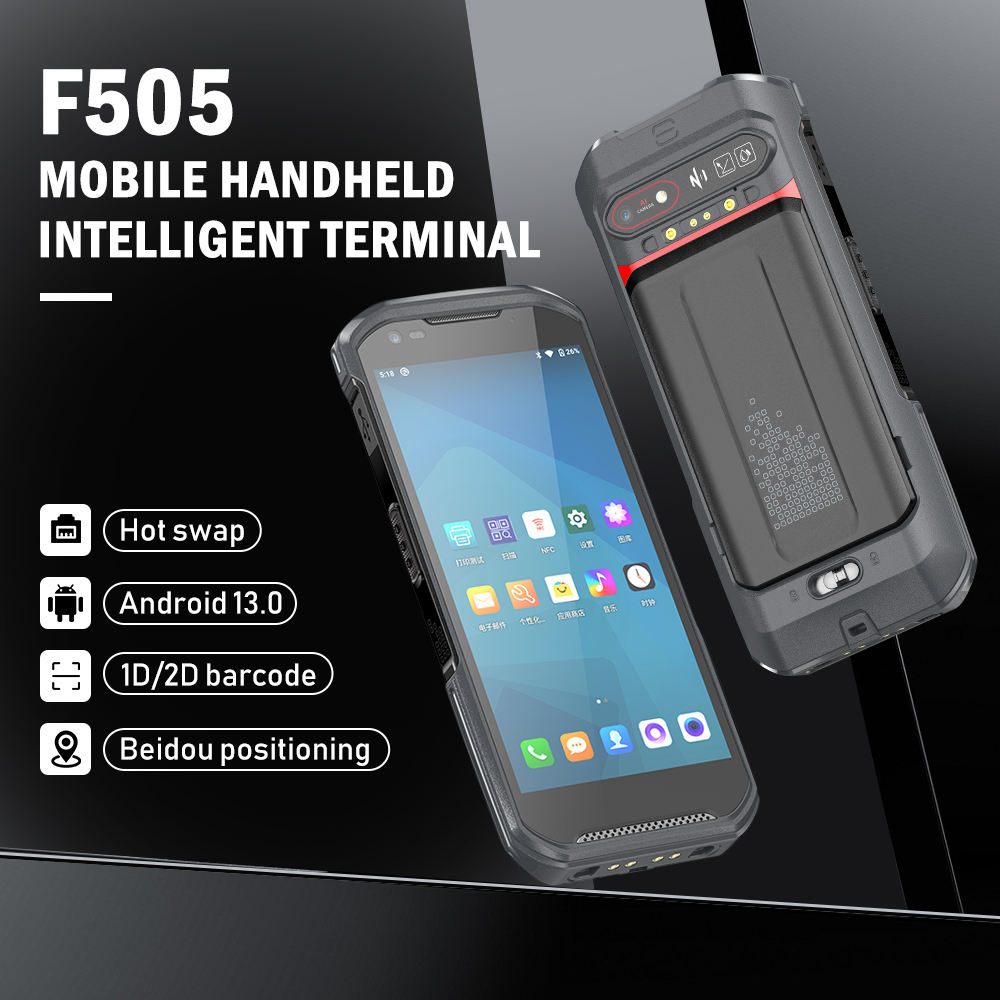F505 Data Capture PDA: 1D/2D Barcode + NFC, Octa-Core + IP66 5200mAh Perfect for Logistics &amp; Inspection Retail &amp; Inventory