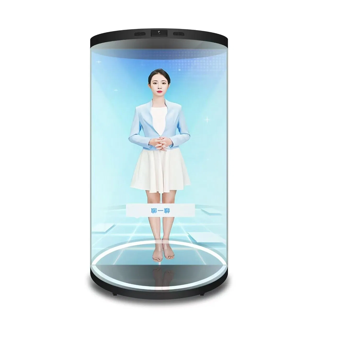 75 Inch Ai Digital Human Transparent Showcase Naked Eye 3D Virtual Human Showcase for Shopping Mall Welcome Holographic Equipment for Technology