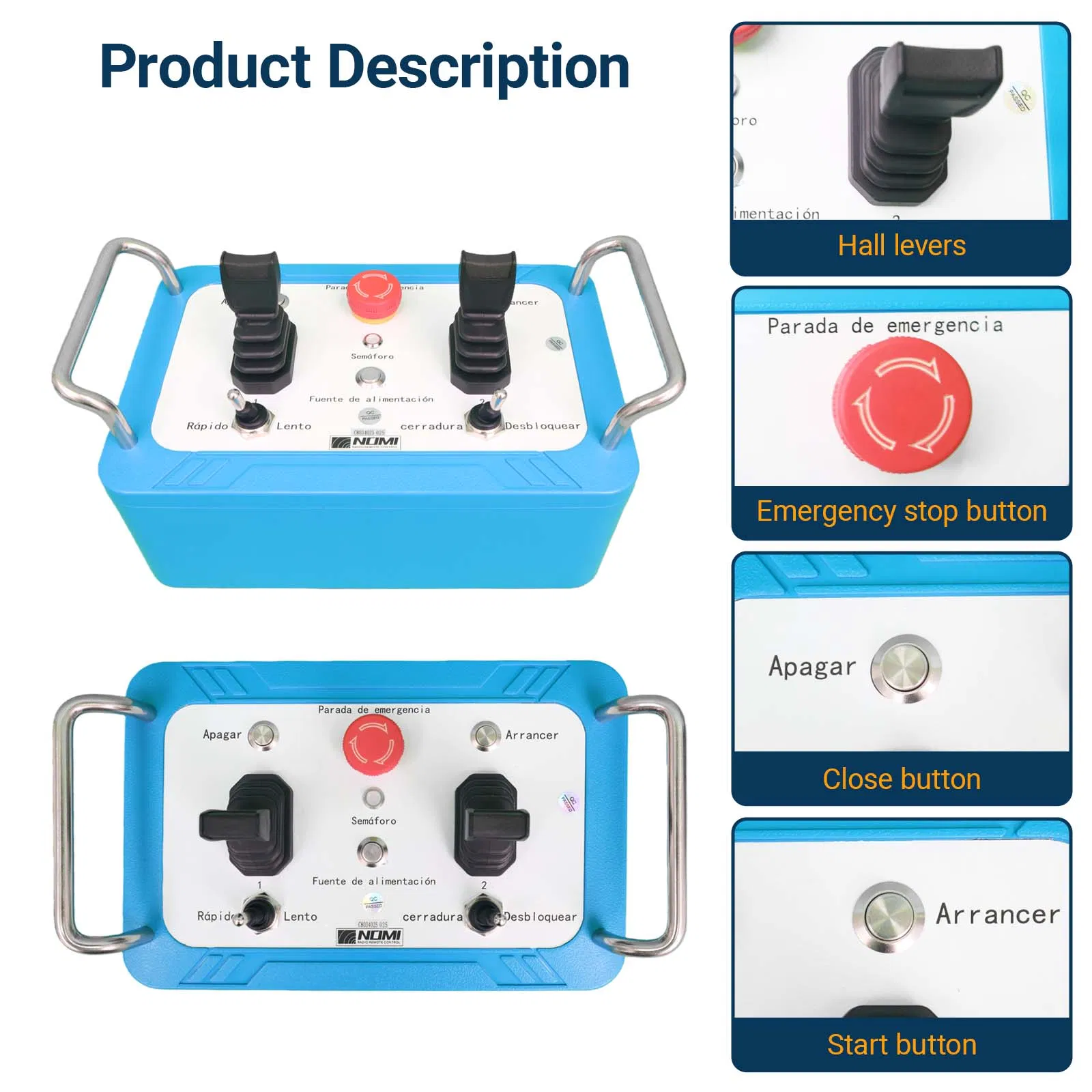 Mobile Crane Hydraulic Control System Wireless Joystick Remote for Industrial Engineering