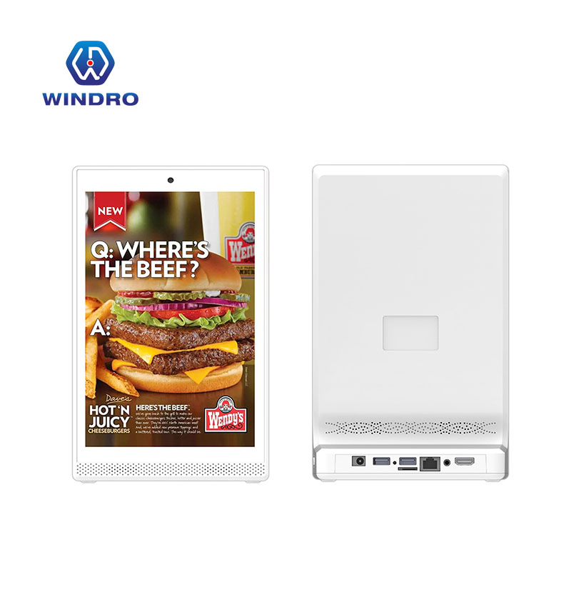 L Shape Vertical LCD Display Touch Android Tablet 10.1 Inch Desktop Digital Signage Screen for Customer Feedback Ordering System