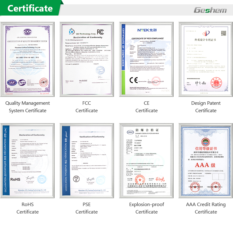 Product Certifications CE FCC ROHS