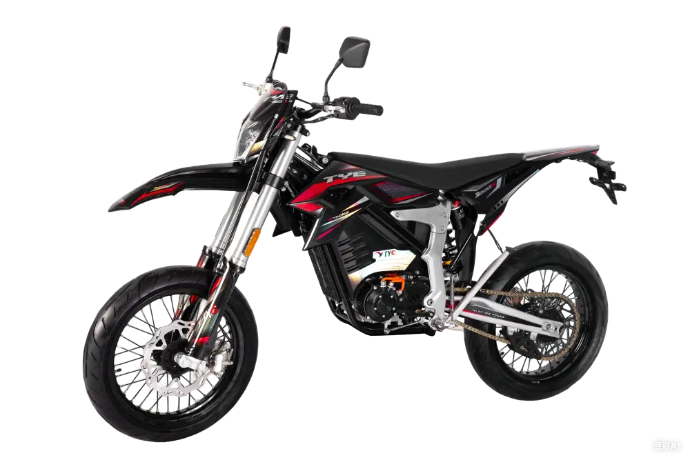 TYE TE3 Black and Red EEC Slick Tires electric dirt bike