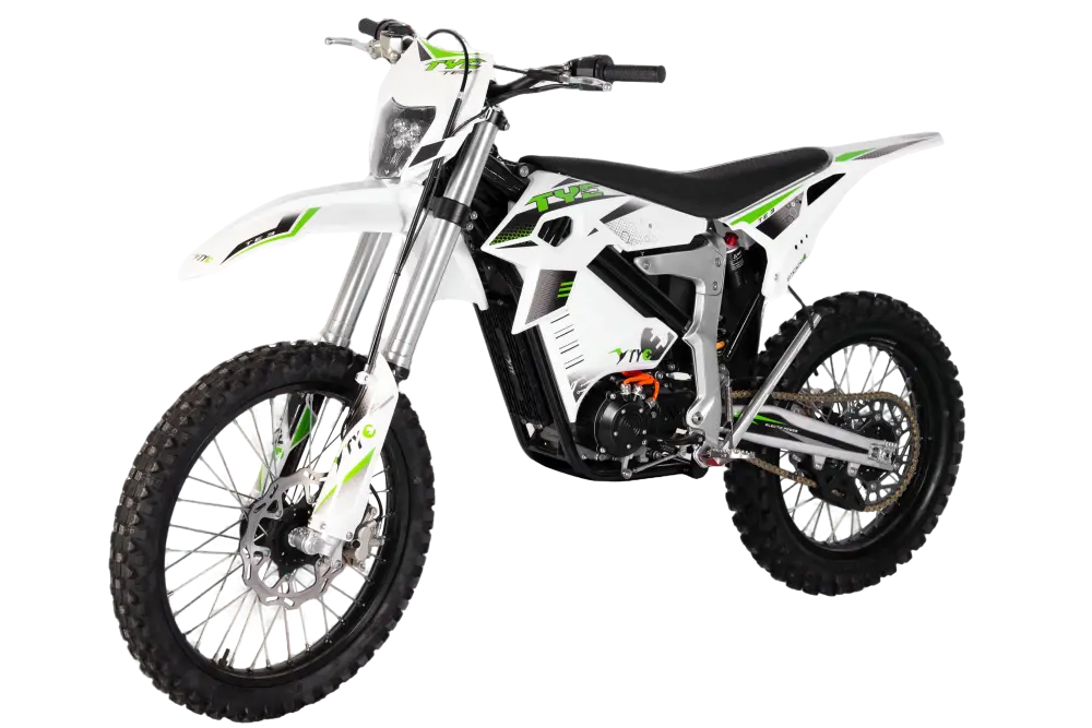 TYE TE3 White and Green Normal Off-Road electric motorcycle