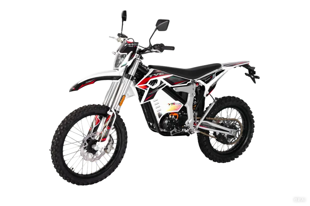 TYE TE3 White and Red EEC Off-road electric motorcycle product view