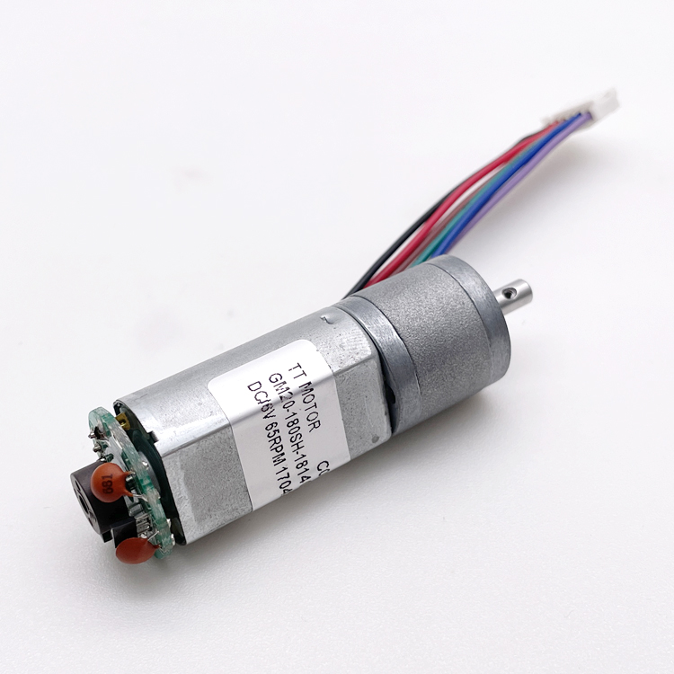 20mm 6 Volts Electric Dc Gear 180 12ppr Magnetic Encoder Motor for Textile Machinery