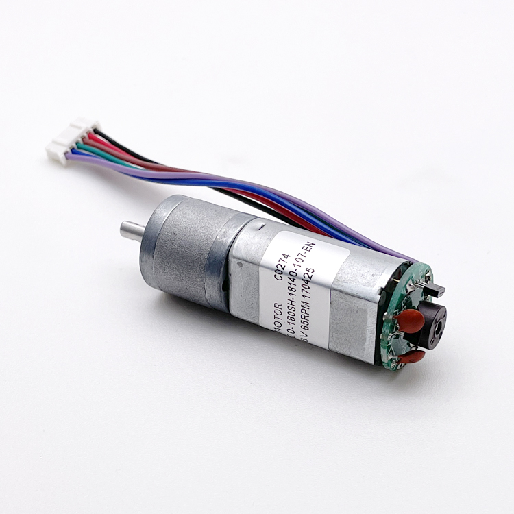 20mm 6 Volts Electric Dc Gear 180 12ppr Magnetic Encoder Motor for Textile Machinery