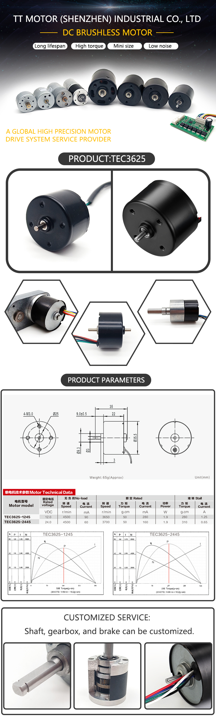 Motor Dimension Specification