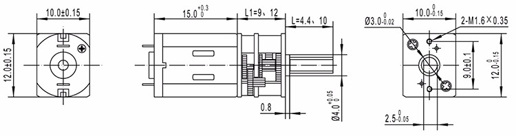12mm electric motor with encoder specifications