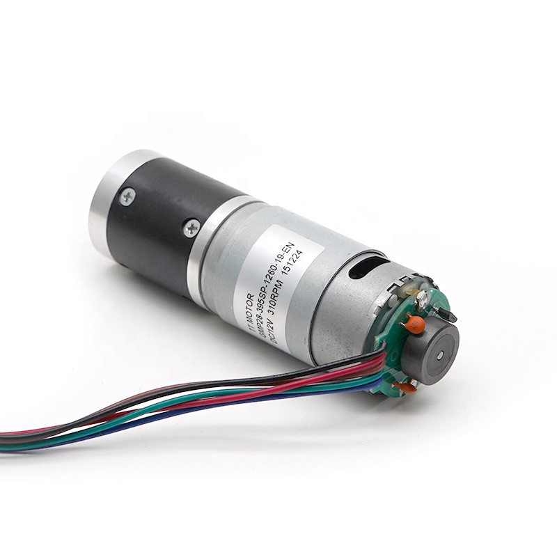 Factory Wholesale High Torque 310RPM Brush GMP28 28mm 12V Planetary DC Gear Motor With Encoder