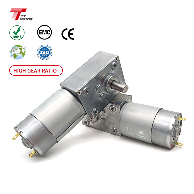 12 Volt High Torque Motor 5840 Worm Gear Reducer With 555 Dc Carton Brush Motor