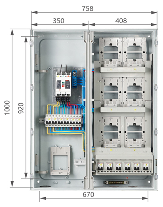 TY-SXD2-6E Model dimensions and configuration diagram